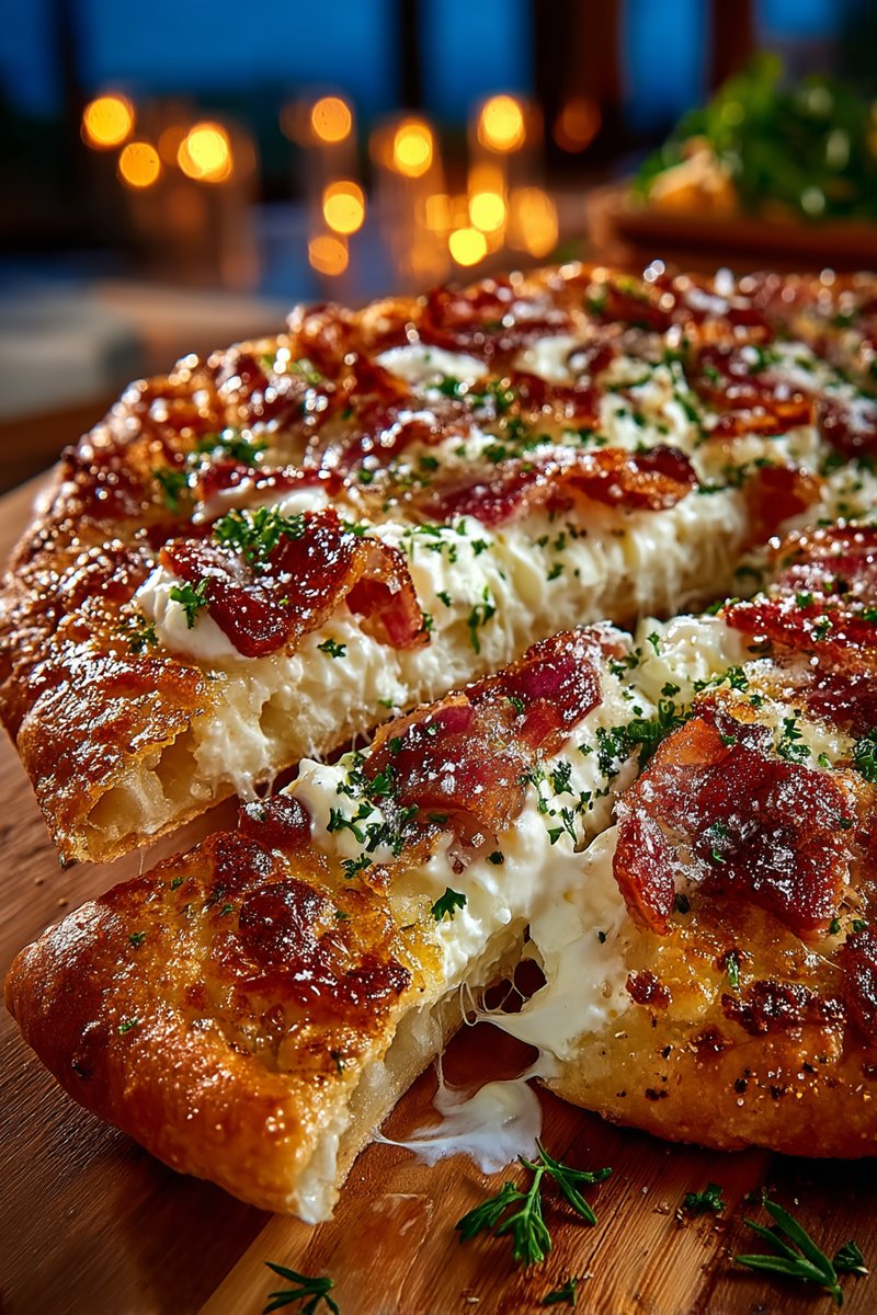 Flammkuchen frisch aus dem Ofen