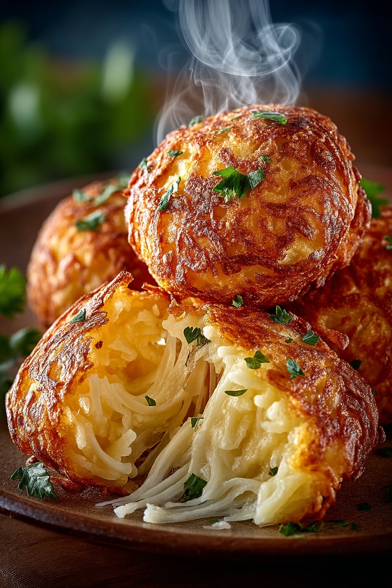 Goldbraune Kartoffelpuffer in der Pfanne